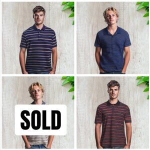 LARGE MAN'S SHIRTS -- Bundle of 3, Striped, Various Brands, Blue, White, Red